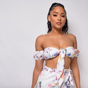 Off the Shoulder Floral top | Vacation Top | Crop Top |